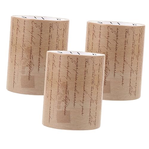 OSALADI 3 Rollen Vintage Washi Tape Dekoratives Scrapbook Klebeband mit Nostalgischem Druck Selbstklebend Leicht Abreißbar Für Diy Bastelprojekte Geschenkverpackung und Planer Dekoration von OSALADI