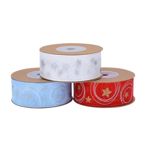 OSALADI 3 Rollen Weihnachtsdekorationsband Packband weihnachtsband für handwerk Feiertagsbänder Feiertagsbandbesatz Verpackungsband DIY -Kranzbandversorgungen Blumenwickband Polyester OSALADI 3 Rollen Weihnachtsdekorationsband Packband weihnachtsband für handwerk Feiertagsbänder Feiertagsbandbesatz Verpackungsband DIY -Kranzbandversorgungen Blumenwickband Polyester von OSALADI