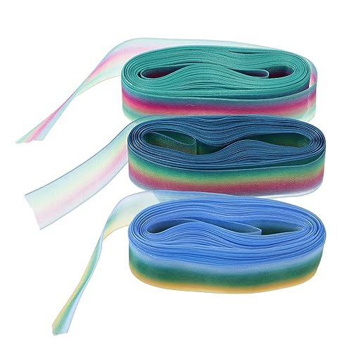 OSALADI 3 Rollen Yards Chiffon Bänder für Diy Dekorationsbänder für Bastelprojekte Halbtransparentes Stoffband für Geschenkverpackungen von OSALADI