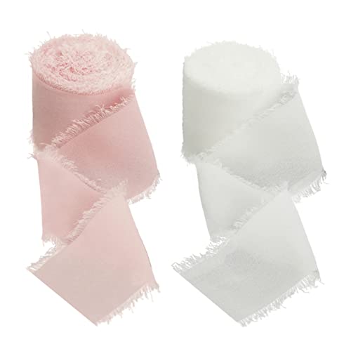 OSALADI 3 Sätze Banddekoration Blau Organza Schleife Burgund Sortiertes Band Seide Sticken Stickerpappier Wedding Decor Haar Tapes Zartes Blumenband Zartes Haarband Polyester 2 Rollen * 3 von OSALADI
