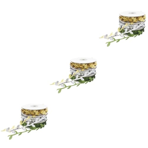 OSALADI 3 Sätze Blätterdesign Geschenkband Diy Blätterbänder Für Dekoration Geschenkverpackung Und Bastelarbeiten 3 Rollen * 3 OSALADI 3 Sätze Blätterdesign Geschenkband Diy Blätterbänder Für Dekoration Geschenkverpackung Und Bastelarbeiten 3 Rollen * 3 von OSALADI