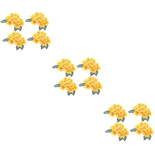 OSALADI 3 Sätze Blumenstickstätte Patch Nähen Stickerei Blumen Jeansflicken Für Zerrissene Jeans Jeans-patches Flecken Kleid Reparatur Flicken Für Jacken Stoff 4 Stück * 3 von OSALADI