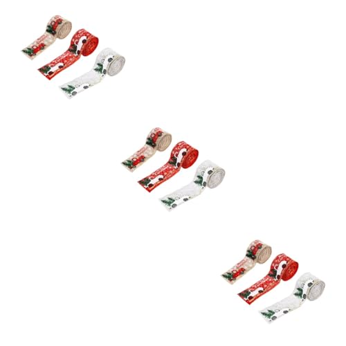 OSALADI 3 Sätze Bogen Zubehör Selber Machen Plaid Weihnachtswickelband Dekoratives Band Seide Weihnachtsdeko Weihnachtsbastelband Weihnachts-design-band Stoff 3 Rollen * 3 OSALADI 3 Sätze Bogen Zubehör Selber Machen Plaid Weihnachtswickelband Dekoratives Band Seide Weihnachtsdeko Weihnachtsbastelband Weihnachts-design-band Stoff 3 Rollen * 3 von OSALADI