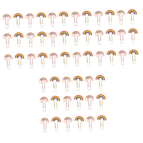 OSALADI 3 Sätze Bunte Büroklammern Regenbogenform Langlebig Und Robust Für Dokumente Notizen Und Fotos Bürobedarf Für Alltag Und Arbeit 20 Stück * 3 von OSALADI