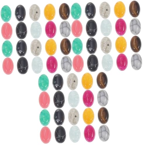 OSALADI 3 Sätze Cabochons Natürlichem Stein Diy Schmuckmaterial Für Bastelprojekte Zufällige Farben Flache Rückseite Für Designs Zufällige Farbe 20 Stück * 3 von OSALADI