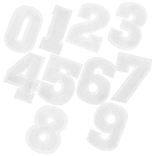 OSALADI 3 Sätze Digitale Patch -Dekoration Flecken Hochzeit Stickerei Zahlenpatches Uni Number Eisenfleck dekorative Nummernpatches Patch -Kit Flicken Nummern aufbügeln Twill-Stoff Weiß OSALADI 3 Sätze Digitale Patch -Dekoration Flecken Hochzeit Stickerei Zahlenpatches Uni Number Eisenfleck dekorative Nummernpatches Patch -Kit Flicken Nummern aufbügeln Twill-Stoff Weiß von OSALADI