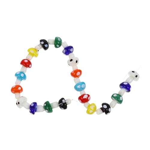 OSALADI 3 Sätze Diy Handgefertigte Pilz Perlen Glänzende Glasperlen für Schmuckherstellung für Armbänder und Ohrringe Bastelzubehör von OSALADI