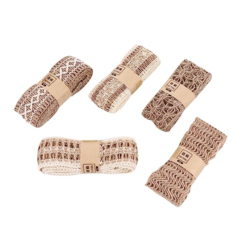 OSALADI 3 Sätze Diy Jute Spitzenband Natürliche Dekorationsrollen Für Hochzeits Und Bastelbedarf Für Floristik Und Heimdekoration 5 Stück * 3 OSALADI 3 Sätze Diy Jute Spitzenband Natürliche Dekorationsrollen Für Hochzeits Und Bastelbedarf Für Floristik Und Heimdekoration 5 Stück * 3 von OSALADI