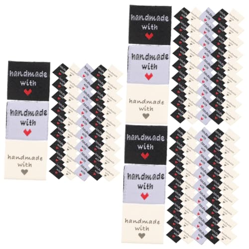 OSALADI 3 Sätze Diy Kleidung Etiketten Handgemachte Labels Für Bekleidung Taschen Schmuck Farben Gelb 150 Stück * 3 von OSALADI
