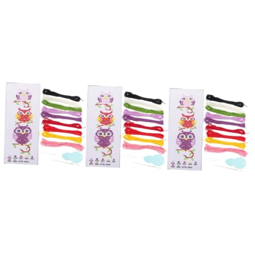 OSALADI 3 Sätze Diy Stickerei Lesezeichen Stamped Cross Stitch Kits für Handarbeiten für Scrapbooking und Notizen Fördert Geduld und Konzentration OSALADI 3 Sätze Diy Stickerei Lesezeichen Stamped Cross Stitch Kits für Handarbeiten für Scrapbooking und Notizen Fördert Geduld und Konzentration von OSALADI