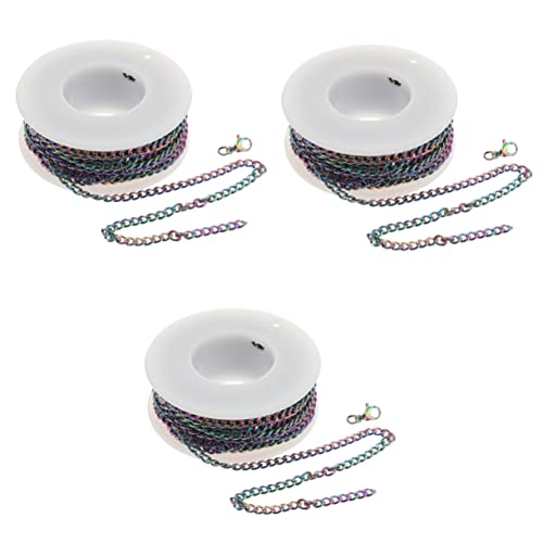 OSALADI 3 Sätze Edelstahlkettenzubehör Schlüssel Schließe Halskette DIY-Kette Halskettenketten selber machen Verlängerungsketten für Schmuck Kette für Halskette Edelstahl 304 Bunt OSALADI 3 Sätze Edelstahlkettenzubehör Schlüssel Schließe Halskette DIY-Kette Halskettenketten selber machen Verlängerungsketten für Schmuck Kette für Halskette Edelstahl 304 Bunt von OSALADI