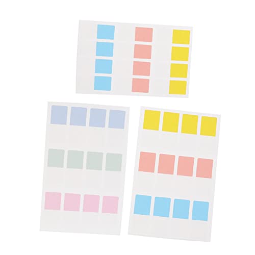 OSALADI 3 Sätze Farbenfrohe Memo Sticker Set Fluoreszierende Haftnotizen für Studenten Selbstklebende Tabs für Notizen und Planung Leicht und Praktisch für Schule und Büro von OSALADI