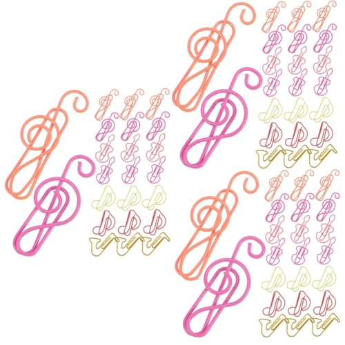 OSALADI 3 Sätze Farbige Büroklammern Geformt Musiknoten-büroklammer Clips Bunt Musical Studentische Büroklammer Papierklammern Musiknoten Bürobedarf Metall Zufällige Farbe 60 Stück * 3 OSALADI 3 Sätze Farbige Büroklammern Geformt Musiknoten-büroklammer Clips Bunt Musical Studentische Büroklammer Papierklammern Musiknoten Bürobedarf Metall Zufällige Farbe 60 Stück * 3 von OSALADI