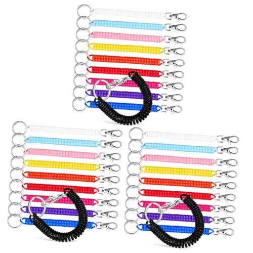 OSALADI 3 Sätze Feder Schlüssel Anhänger Einziehbarer Lanyard Federnd Federspulen-schlüsselanhänger Ring Elastisch Frühling Spiral- Wichtige Tags Schlüsselbundspule Plastik 10 Stück * 3 OSALADI 3 Sätze Feder Schlüssel Anhänger Einziehbarer Lanyard Federnd Federspulen-schlüsselanhänger Ring Elastisch Frühling Spiral- Wichtige Tags Schlüsselbundspule Plastik 10 Stück * 3 von OSALADI