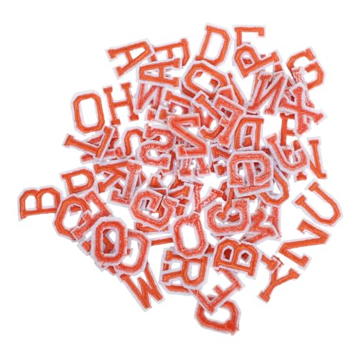 OSALADI 3 Sätze Filzbuchstaben A-z Dicke Weiche Buchstaben Applikationen Für Kleidung Caps Jacken Taschen Orange Kinderfreundlich Lernspielzeug von OSALADI