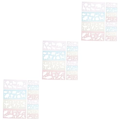 OSALADI 3 Sätze Geometrischer Vorlagenherrscher Schablonen Für Tierschablonen Schablone Für Zootier-schablonen Schablonen Formen Pp 12 Stücke * 3 OSALADI 3 Sätze Geometrischer Vorlagenherrscher Schablonen Für Tierschablonen Schablone Für Zootier-schablonen Schablonen Formen Pp 12 Stücke * 3 von OSALADI