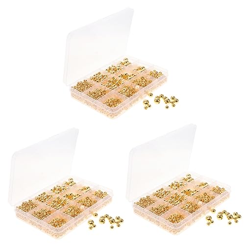 OSALADI 3 Sätze Goldenes Perlenzubehör Schmuck Perlen Machen Schüttgüter Perlen Für Armbänder Sortiert Perlen Für Schmuckhersteller Armbandperlen Abstandsperlen Basteln Harz 1250 Stück * 3 OSALADI 3 Sätze Goldenes Perlenzubehör Schmuck Perlen Machen Schüttgüter Perlen Für Armbänder Sortiert Perlen Für Schmuckhersteller Armbandperlen Abstandsperlen Basteln Harz 1250 Stück * 3 von OSALADI