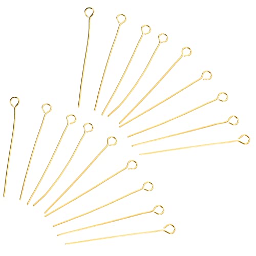 OSALADI 3 Sätze Halskette Diy Nadel Schmuck Stifte Herstellung Ohrstecker Selber Machen Nützlicher Diy-pin Armbänder Diy Stift Rostfreier Stahl Golden 100 Stück * 3 von OSALADI
