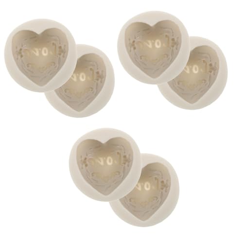 OSALADI 3 Sätze Herzform Seifenformen Kerzenherstellung Fondantform Silikonformen Selber Machen Valentinstagsformen Diy -seifenform Seifenform-set Kieselgel 2 Stück * 3 von OSALADI