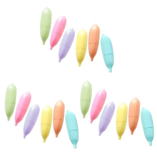 OSALADI 3 Sätze Highlighter Bananenmalerei Pinsel Waschbar Färbung Markierungen Pastell Buch-textmarker Kleiner Textmarker Farbschwerer Hübsche Textmarker Mini-marker Abs 6 Stücke * 3 OSALADI 3 Sätze Highlighter Bananenmalerei Pinsel Waschbar Färbung Markierungen Pastell Buch-textmarker Kleiner Textmarker Farbschwerer Hübsche Textmarker Mini-marker Abs 6 Stücke * 3 von OSALADI