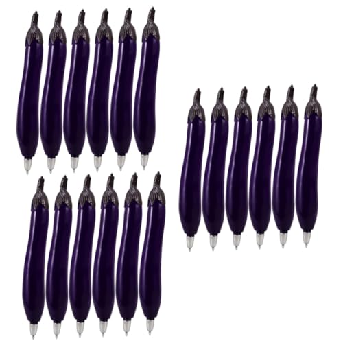 OSALADI 3 Sätze Kugelschreiber -kühlschrankaufkleber Kugelschreiber in Auberginenform Schreibstifte Für Realistische Stifte in Auberginenform Magnet Violett 6 Stück * 3 von OSALADI