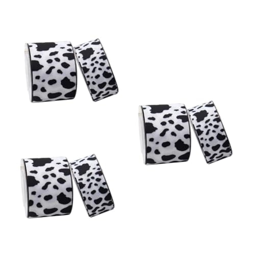 OSALADI 3 Sätze Kuh Gurtband Kuhdekoration Kühe Basteln Rustikal Wickeln Kuh Ripsband Wickelband Weihnachtsband Sackleinen Gemustert Verpackung Weißes Band Drucken Polyester 2 Rollen * 3 OSALADI 3 Sätze Kuh Gurtband Kuhdekoration Kühe Basteln Rustikal Wickeln Kuh Ripsband Wickelband Weihnachtsband Sackleinen Gemustert Verpackung Weißes Band Drucken Polyester 2 Rollen * 3 von OSALADI
