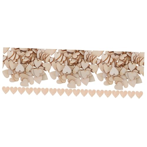 OSALADI 3 Sätze Liebe Hackschnitzel Schüttgut Herzaufkleber Geformt Liebesherzen Herzausschnitte Valentinsdekoration Holzherzen Unfertige Holzspäne Herz Holzscheibe Herz-tag 300 Stück * 3 von OSALADI