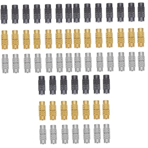 OSALADI 3 Sätze Messing Schraubverschlüsse Für Schmuck Schmuckverbinder Für Und Armbänder Diy Zubehör Und Goldfarben Farbe Für Handgemachte Designs 120 Stück * 3 von OSALADI