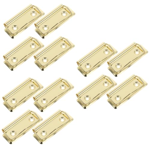 OSALADI 3 Sätze Metallclip -ordner Clips Clips Büroklammern Heftklammern Groß Dokumentenordner Bindeklammern Binderclip Heftklammern Für Klemmbrett Aluminiumlegierung Golden 4 Stück * 3 von OSALADI