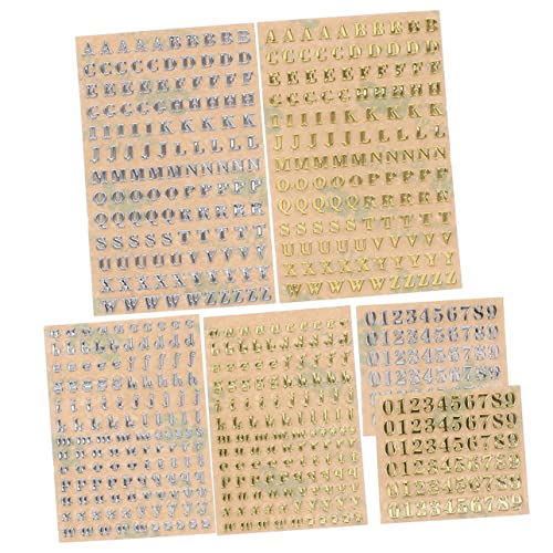 OSALADI 3 Sätze Metallische Und Zahlenaufkleber Selbstklebende Diy Bastelaufkleber Alphabet Und Zahlenstickers Für Projekte Und Dekoration 6 Blätter * 3 OSALADI 3 Sätze Metallische Und Zahlenaufkleber Selbstklebende Diy Bastelaufkleber Alphabet Und Zahlenstickers Für Projekte Und Dekoration 6 Blätter * 3 von OSALADI