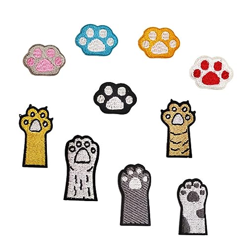 OSALADI 3 Sätze Niedliche Tier Pfoten Applikationen Für Diy Kleidung Patches Für Taschen Hüte Und Mehr Für Kreative Reparaturen Und Designs 10 Stück * 3 von OSALADI