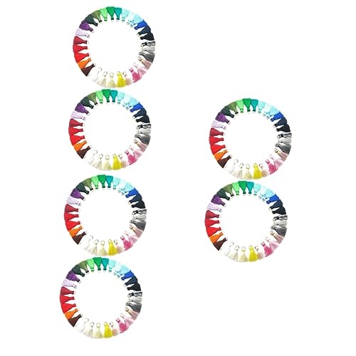 OSALADI 3 Sätze Quasten Zubehör Mischfarbe Hängende Quasten Anhänger Für Diy Schlüsselanhänger Ohrringe Und Armbänder Polyester Mit Ring 60 Stück * 3 von OSALADI