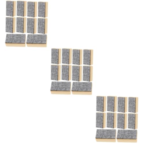 OSALADI 3 Sätze Radiergummi Reinigung Trocken Abwischbarer Reiniger Tafel Tücher Schwarz Sauber Löschbar Mini Bretter Kreidereiniger Trockenradierer Für Whiteboards Gefühlt 10 Stück * 3 von OSALADI
