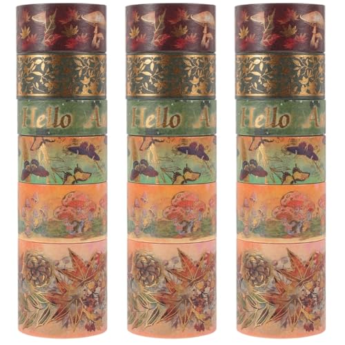 OSALADI 3 Sätze Schmetterlingsklebeband Papier Klebeband Für Scrapbooking Journaling -aufkleber Material Farbe Dekorative Klebebänder Selber Machen Scrapbooking Washi Tape 6 Rollen * 3 OSALADI 3 Sätze Schmetterlingsklebeband Papier Klebeband Für Scrapbooking Journaling -aufkleber Material Farbe Dekorative Klebebänder Selber Machen Scrapbooking Washi Tape 6 Rollen * 3 von OSALADI