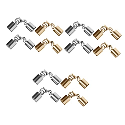 OSALADI 3 Sätze Schnalle Aus Lederband Quetschhülsen Für Halsketten Schließe Schmuck Verschluss Schmuckschnalle Karabinerverschluss Liefern Diy -schmuckzubehör Rostfreier Stahl 4 Stück * 3 OSALADI 3 Sätze Schnalle Aus Lederband Quetschhülsen Für Halsketten Schließe Schmuck Verschluss Schmuckschnalle Karabinerverschluss Liefern Diy -schmuckzubehör Rostfreier Stahl 4 Stück * 3 von OSALADI