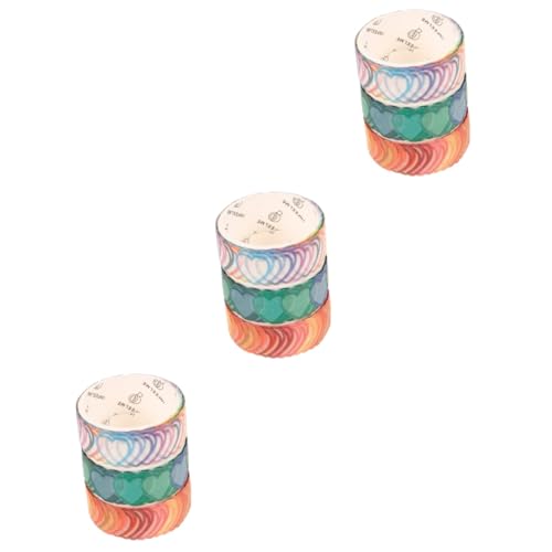 OSALADI 3 Sätze Scrapbook Washi Tape Dekorative Diy Klebebänder Für Handgemachte Kunstprojekte Vielseitige Verwendung Für Scrapbooking Notizbücher Und Dekoration 3 Rollen * 3 von OSALADI
