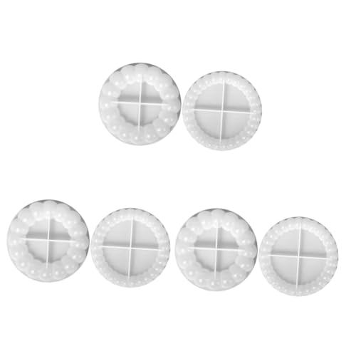 OSALADI 3 Sätze Seifenblasen-untersetzerform Dekorative Untersetzerform Silikonformen Runden Seifenblasenform Geformt Groß Epoxid-gießform Cup-pad-form Kieselgel Weiß 2 Stücke * 3 von OSALADI