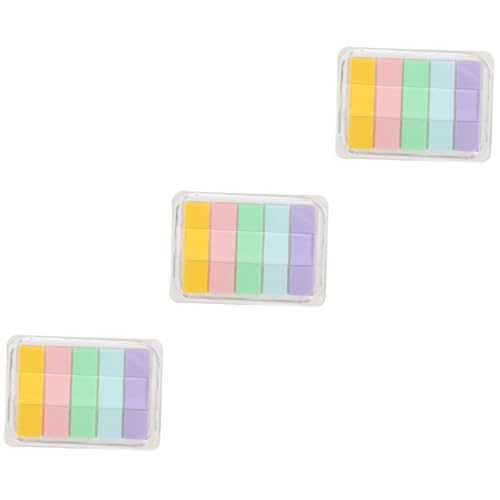 OSALADI 3 Sätze Selbstklebende Index Tabs für Büro und Schule Praktische Farbige Haftnotizen Wiederverwendbar Leicht und Handlich für Seitenmarkierungen und Notizen von OSALADI