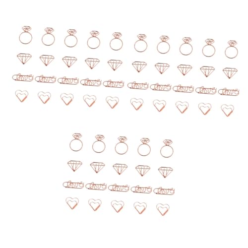 OSALADI 3 Sätze Spezielle Büroklammer Lesezeichen Büroklammer Lesezeichen Niedliche Clips Klassenzimmer Ring Lesezeichen Herz Lesezeichen Pin Lesezeichen Clip Büroklammer 20 Stück * 3 von OSALADI