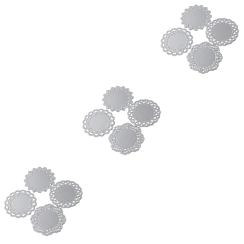 OSALADI 3 Sätze Spitzenmesserschimmelpapierform Prägung Gestanzt Schneiden Stanzformen Für Die Kartenherstellung Kohlenstoffstahl -prägenschablone Album Craft Decor Silber 4 Stück * 3 von OSALADI