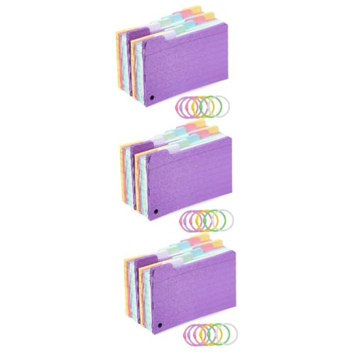 OSALADI 3 Sätze Spule Notizblock Linierte Karteikarten Ringe Für Karteikarten Sortiert Revision Gestanzt Regel Kleine Notizkarten Karteikarten Zum Lernen Papier Zufällige Farbe 300 Blatt*3 von OSALADI