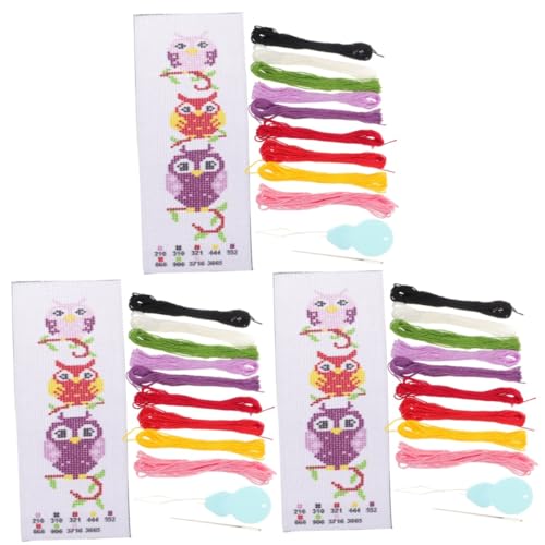 OSALADI 3 Sätze Stick einen Lesezeichenmarkierungsbeutel Weiß Herstellung Kreuzstich Hochzeit Stickset für Anfänger Nähen Bausatz Bastel-Stick-Lesezeichen Stickerei-Lesezeichen-Sets Stoff OSALADI 3 Sätze Stick einen Lesezeichenmarkierungsbeutel Weiß Herstellung Kreuzstich Hochzeit Stickset für Anfänger Nähen Bausatz Bastel-Stick-Lesezeichen Stickerei-Lesezeichen-Sets Stoff von OSALADI