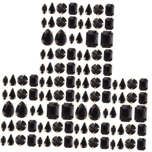 OSALADI 3 Sätze Strasssteine Zum Aufnähen Kristall Dekorationsmaterial Für Diy Handwerk Für Kleidung Handyhüllen Und Bastelprojekte Gemischte Designs 50 Stück * 3 von OSALADI