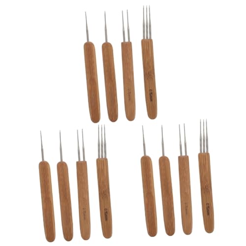 OSALADI 3 Sätze Teiliges Dreadlocks Häkelhaken Robustem Material Ergonomische Griffe Für Komfortables Flechten Und Einflechten Geeignet Für Haarverlängerungen Und 4 Stück * 3 von OSALADI
