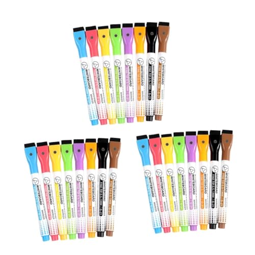 OSALADI 3 Sätze Teiliges Magnetische Whiteboard Marker Mit Feiner Spitze Abwischbare Stifte Für Schule Büro Und Kreatives Malen Praktischen Radiergummis Und Lebendigen Farben 8 Stücke * 3 OSALADI 3 Sätze Teiliges Magnetische Whiteboard Marker Mit Feiner Spitze Abwischbare Stifte Für Schule Büro Und Kreatives Malen Praktischen Radiergummis Und Lebendigen Farben 8 Stücke * 3 von OSALADI