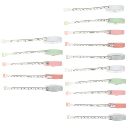 OSALADI 3 Sätze Teiliges Maßband Einziehbares Maßband Für Körper Und Stoffmessungen Flexibel Und Für Nähen Und Handarbeiten Blau Grün Weiß Und Hellpink 5 Stück * 3 von OSALADI