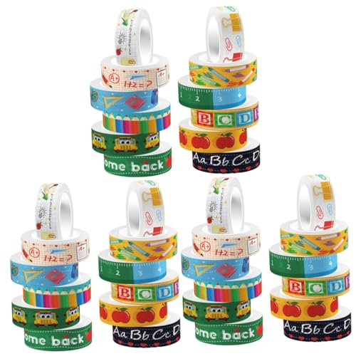 OSALADI 3 Sätze Transparentes Rollband Scrapbook -aufkleber Farbe Wiederverwendbar Karikatur Dünn Schrott Aufkleber Zum Basteln Washi Tape Zum Basteln Planer Tape Diy-bänder 12 Rollen * 3 von OSALADI
