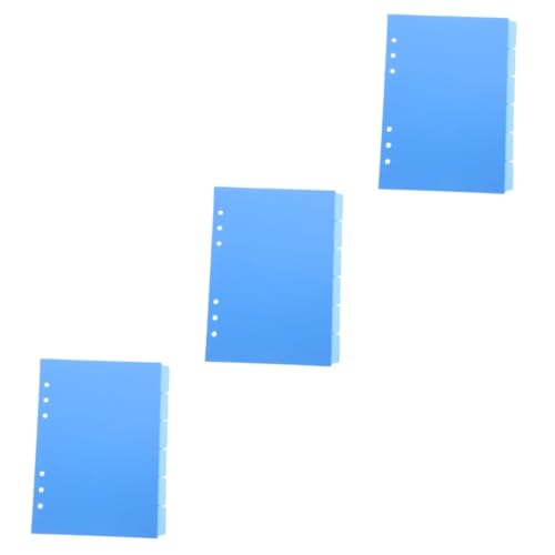 OSALADI 3 Sätze Trennseite Indexteiler Heftertrenner Veranstalter Hefter Mit Trennwänden Registerkarten Lose Leaf Notebook Tabs Farbige Binder -trenner Bürobedarf Pp Blau 6 Stücke * 3 OSALADI 3 Sätze Trennseite Indexteiler Heftertrenner Veranstalter Hefter Mit Trennwänden Registerkarten Lose Leaf Notebook Tabs Farbige Binder -trenner Bürobedarf Pp Blau 6 Stücke * 3 von OSALADI