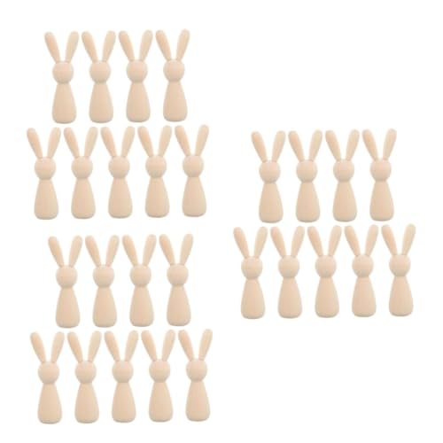 OSALADI 3 Sätze Unbemalte Holz Peg Dolls Diy Holzfiguren Kaninchen Für Bastelarbeiten Und Dekoration Robustes Und Sicheres Material Für Projekte Und 10 Stück * 3 OSALADI 3 Sätze Unbemalte Holz Peg Dolls Diy Holzfiguren Kaninchen Für Bastelarbeiten Und Dekoration Robustes Und Sicheres Material Für Projekte Und 10 Stück * 3 von OSALADI