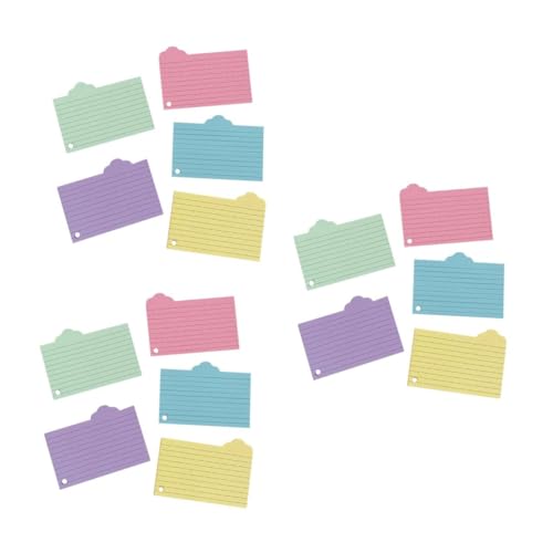 OSALADI 3 Sätze Vokabelheft Aus Notizpapier Rosa Karteikarte Registerkarten Lernen Wolke Klebrig Leere Karten Grundlagen Des Studiums Lernkarten Wortkarten 125 Blätter * 3 von OSALADI